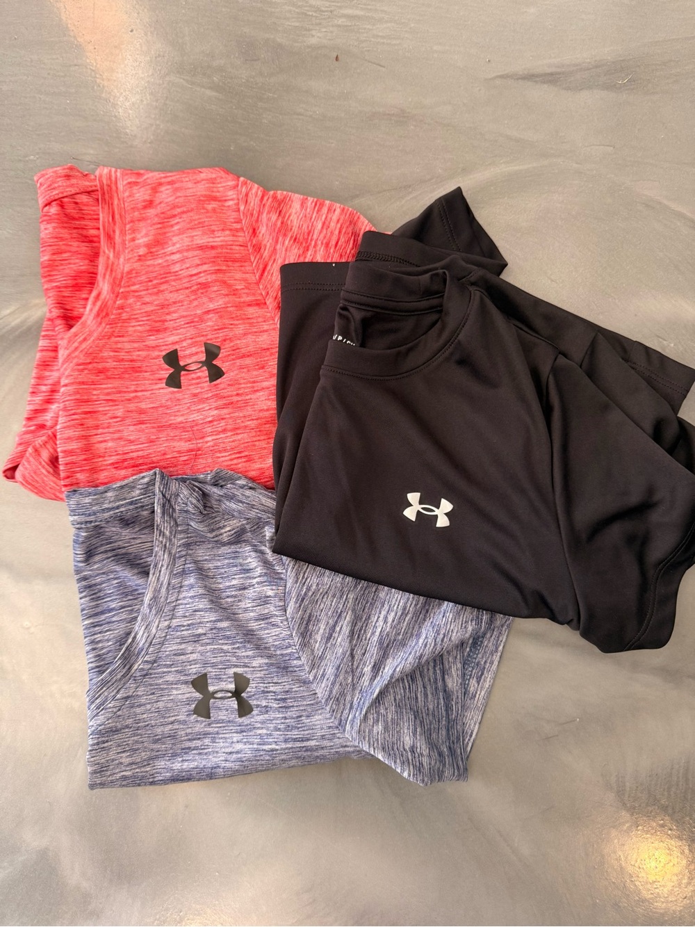 Set of 3!! Under Armour Short Sleeve Performance Tees - Black, Red, and Purple